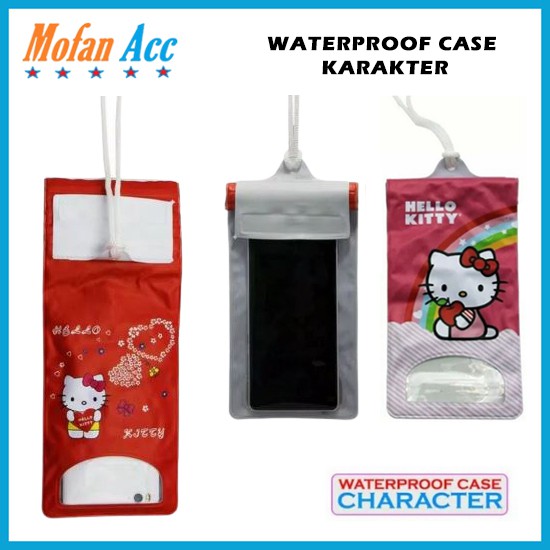 Waterproof Case Karakter 6.5 Inch Anti Air Phone Holder Universal Hp Character Doraemon Hello Kitty