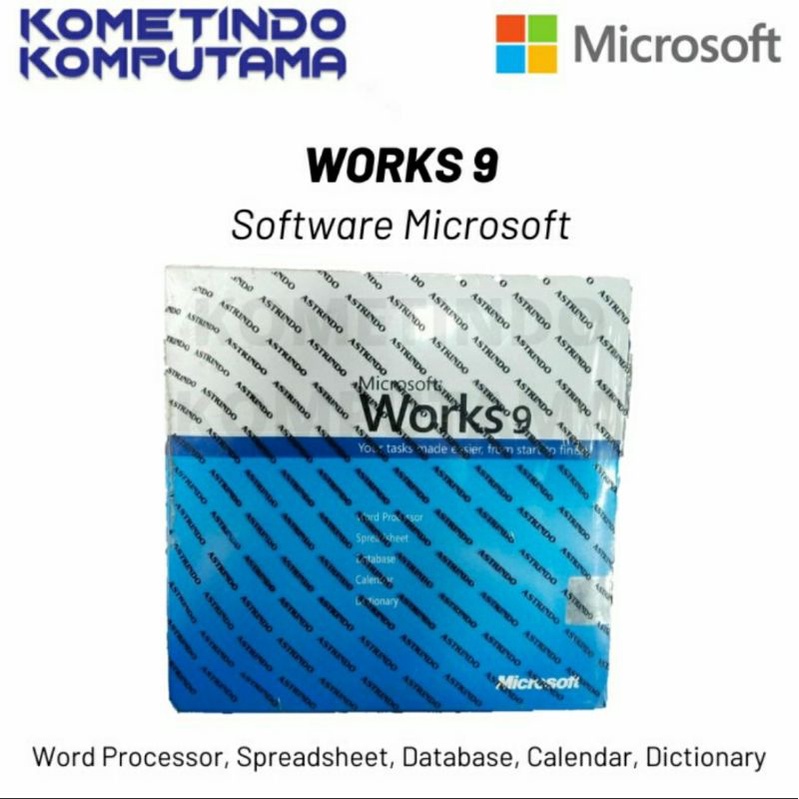 Microsoft Works9 Word/Spreadsheet/Dtabase/Calendar/Dictionary 100% ORIGINAL