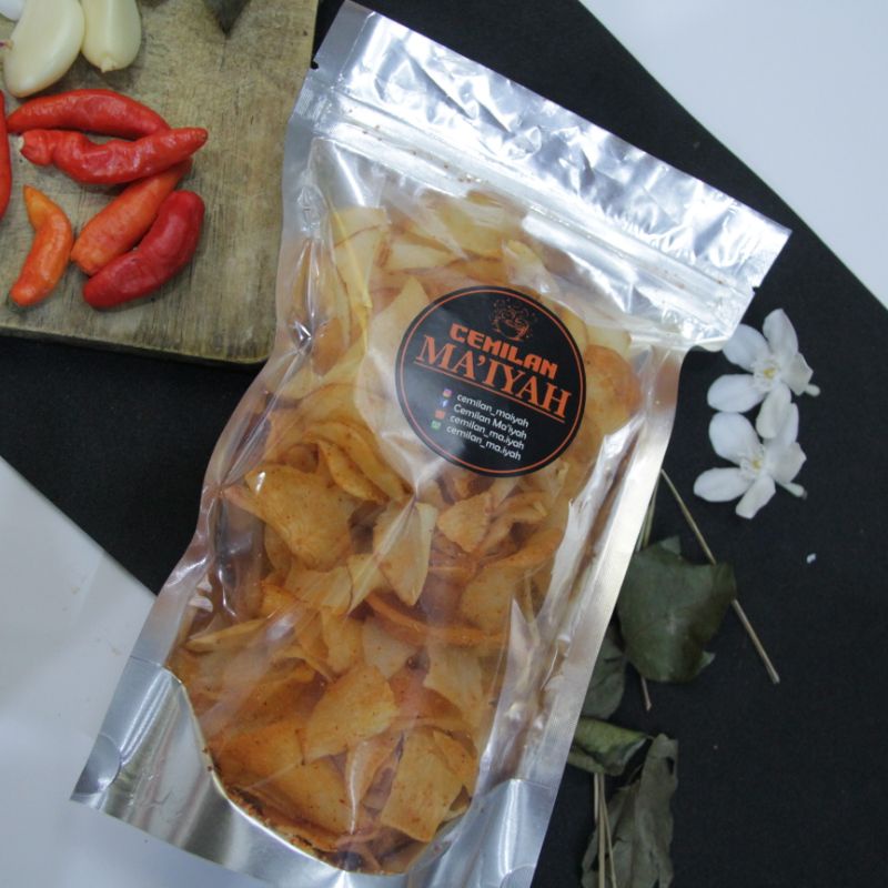 

KERIPIK SINGKONG PEDAS BIASA 100gr