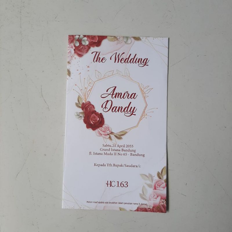 Undangan Pernikahan HC 163