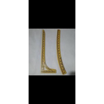 Penggaris jahit pola siku/lengkung set