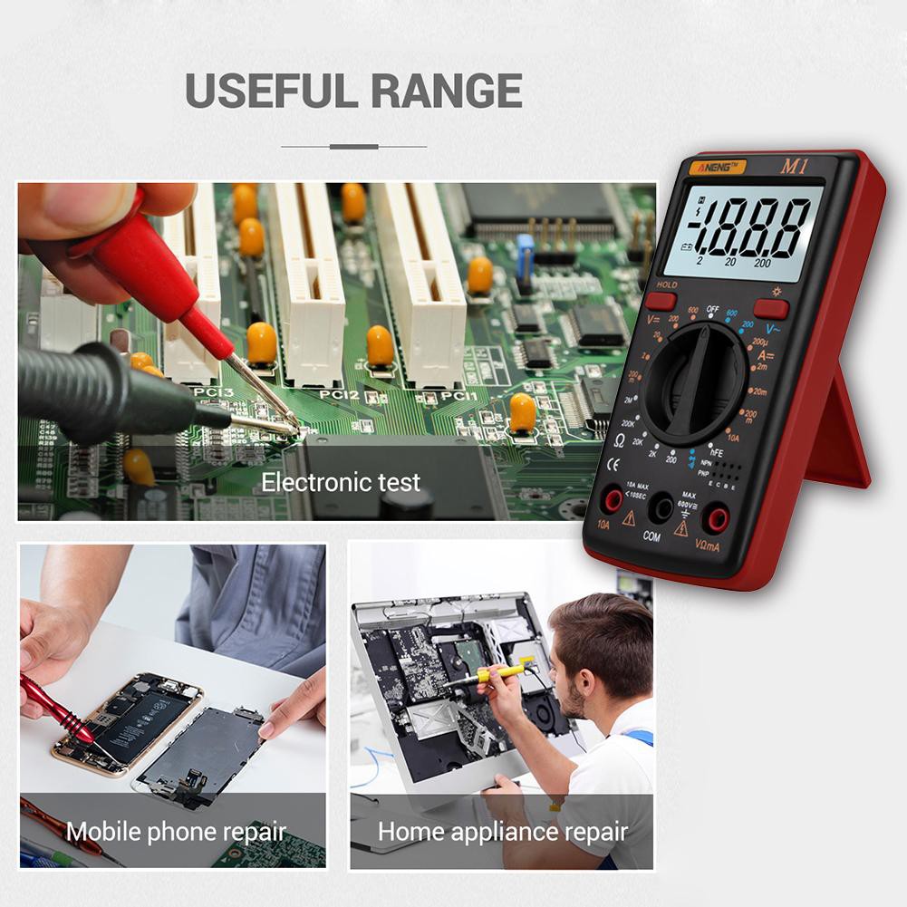 ANENG Multimeter LCD Digital Pengukur Tegangan / Arus / Resistansi / NCV