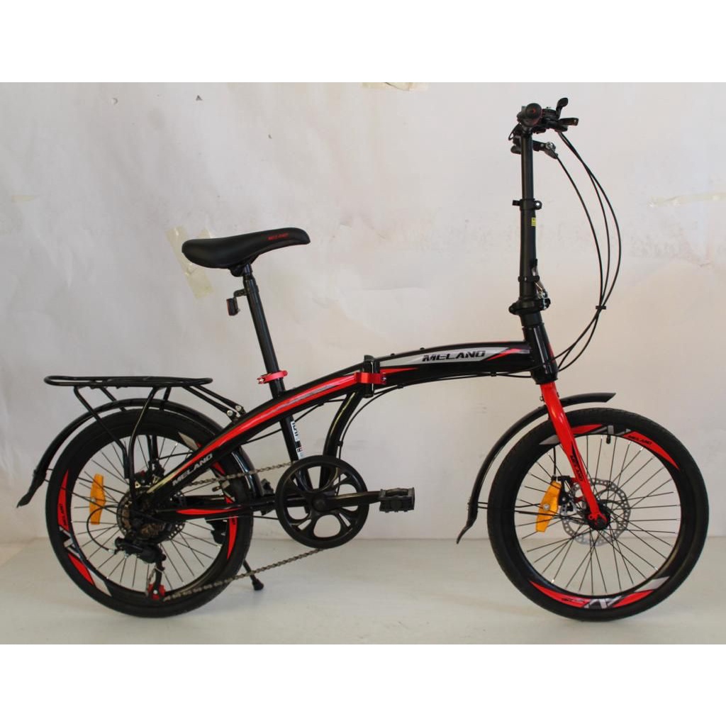 Sepeda Lipat MELANO 20 Inch 7 Speed Boncengan Steel Cakram  SNI-1