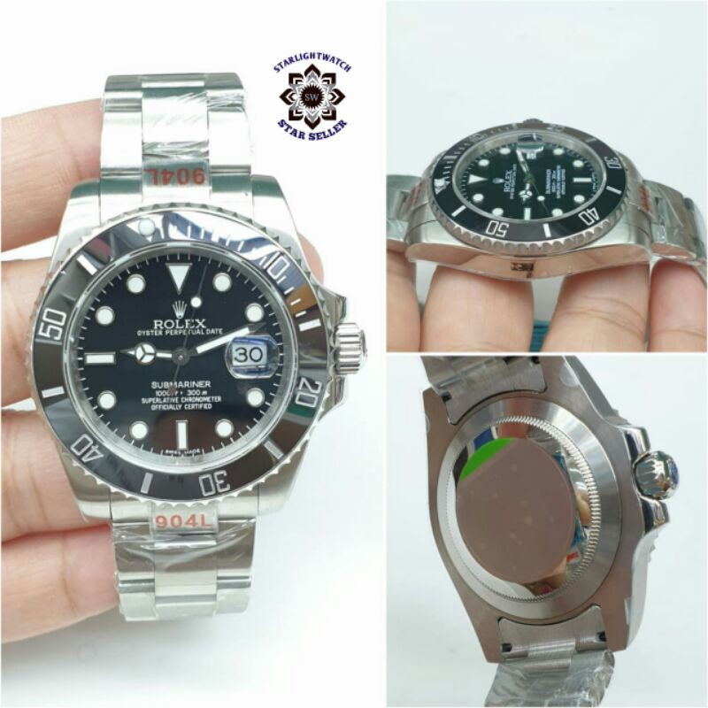 JAM TANGAN PRIA ROLEX SUBMARINER AUTOMATIC MESIN SWISS ETA