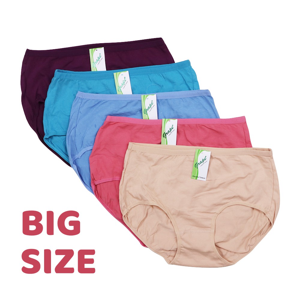 (COD) Celana dalam wanita big size polos cd panty ukuran besar jumbo XXL XXXL XXXXL 3L 4L 5L GR 030