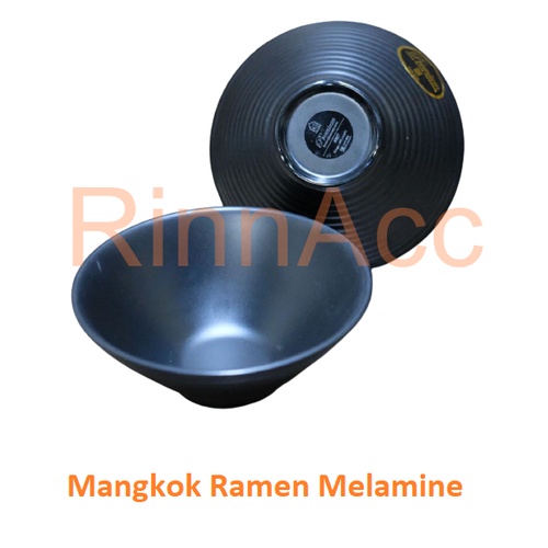 Mangkok Ramen Jepang Melamine Glori 6 7 Inci Golden 4907 4906 Hitam Doff / Mangkok Mie Ulir Dragon / Mangkok Udon