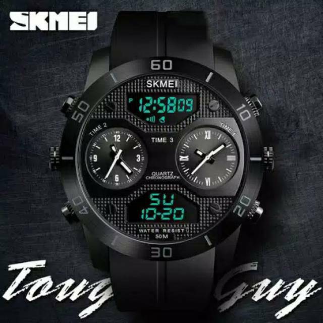 Jam skmei 1355 original triple time bergaransi free box karton