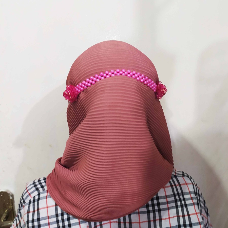 Konektor Masker Mawar Anyam Empat - Pengait Tali Masker konektor Hijab