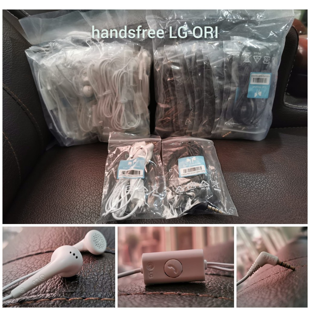 Headset LG Stereo Handsfree With 3.5mm Jack Audio kabel