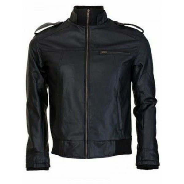 Jaket Kulit sintetis Garut Motir Rib tangan Karet anti angin pelindung dada