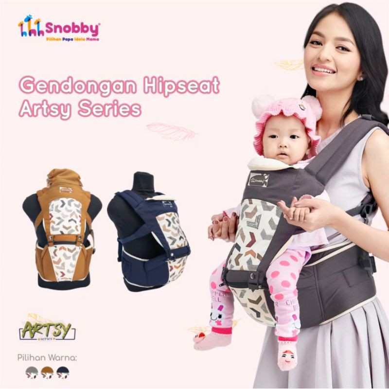 Snobby Gendongan Bayi Hipseat 6 Posisi + Saku Print Artsy Series - TPG 5841