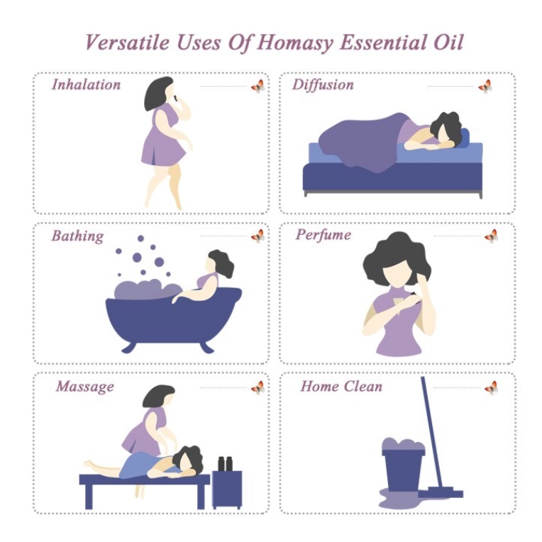 Homasy Essential Oils Set 100% Pure (7pcs) - HMHM360AA