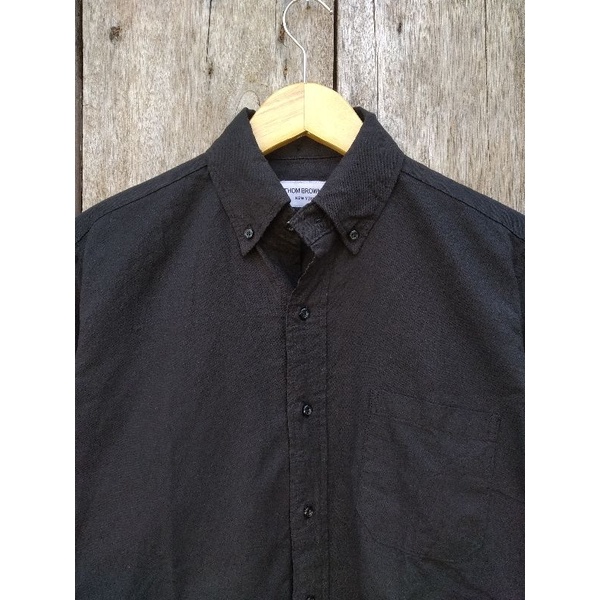 kemeja thom browne button down elbow patch second original