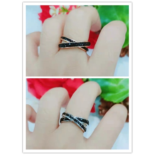 Cincin Titanium Mata Hitam Perhiasan Fashion 1239,1240