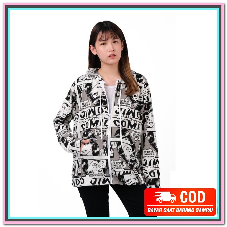 Jaket Fashion Parka Buckaroo Wanita Fesyen Kekinian Waterproof Im QK635 Monellina Cerisi Jaket Hood