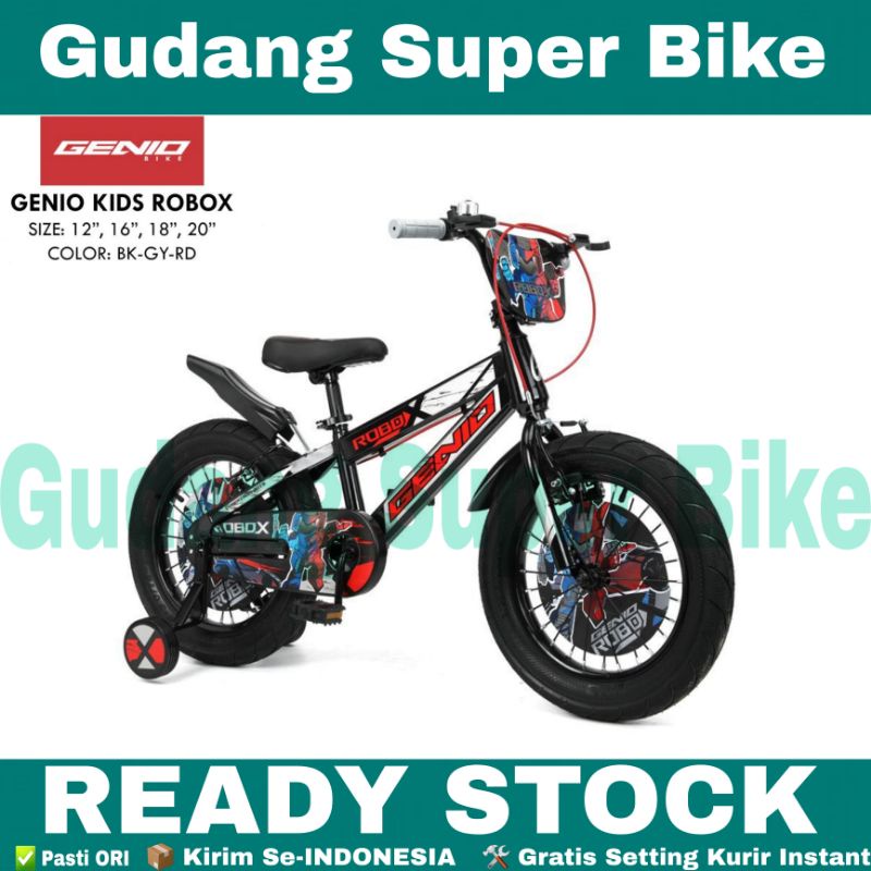 Sepeda Anak Laki BMX GENIO KIDS ROBOX Ukuran 12 16 18 20 Inch