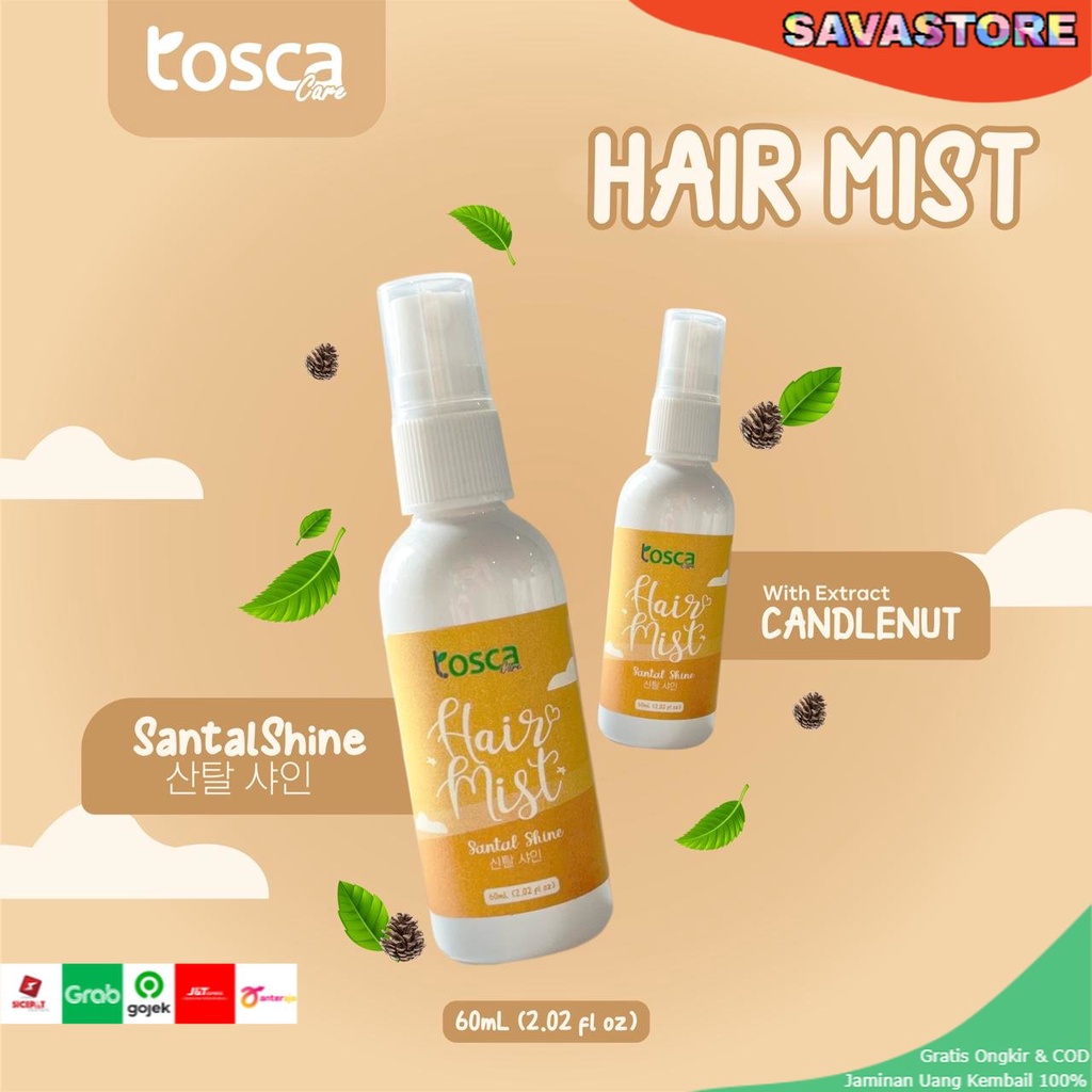 Parfum Rambut Hair Mist Tosca - Spray Rambut Mudah Diatur dan Wangi