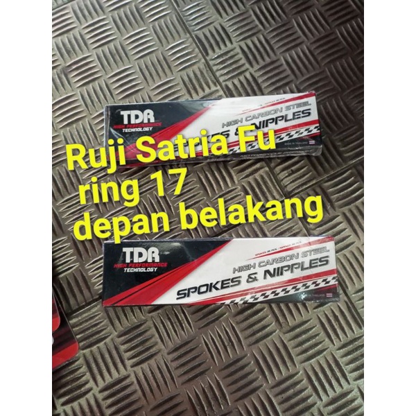 Ruji Jari jari TDR satria fu chrome ring 17 depan belakang
