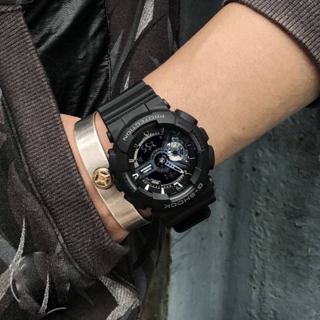 Jam Tangan Pria Cowok Dewasa G-Shock GA110GA-110 Men Sport Watch Quartz Movement Dual Time Display 200M Water Resistant Shockproof and Waterproof World Time LED Auto Light Sports Wrist Watches