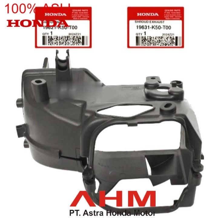 COVER / TUTUP MESIN ATAS BAWAH / SHROUD INLET EXHAUST BEAT FI ESP 2015 STARTER HALUS ORIGINAL