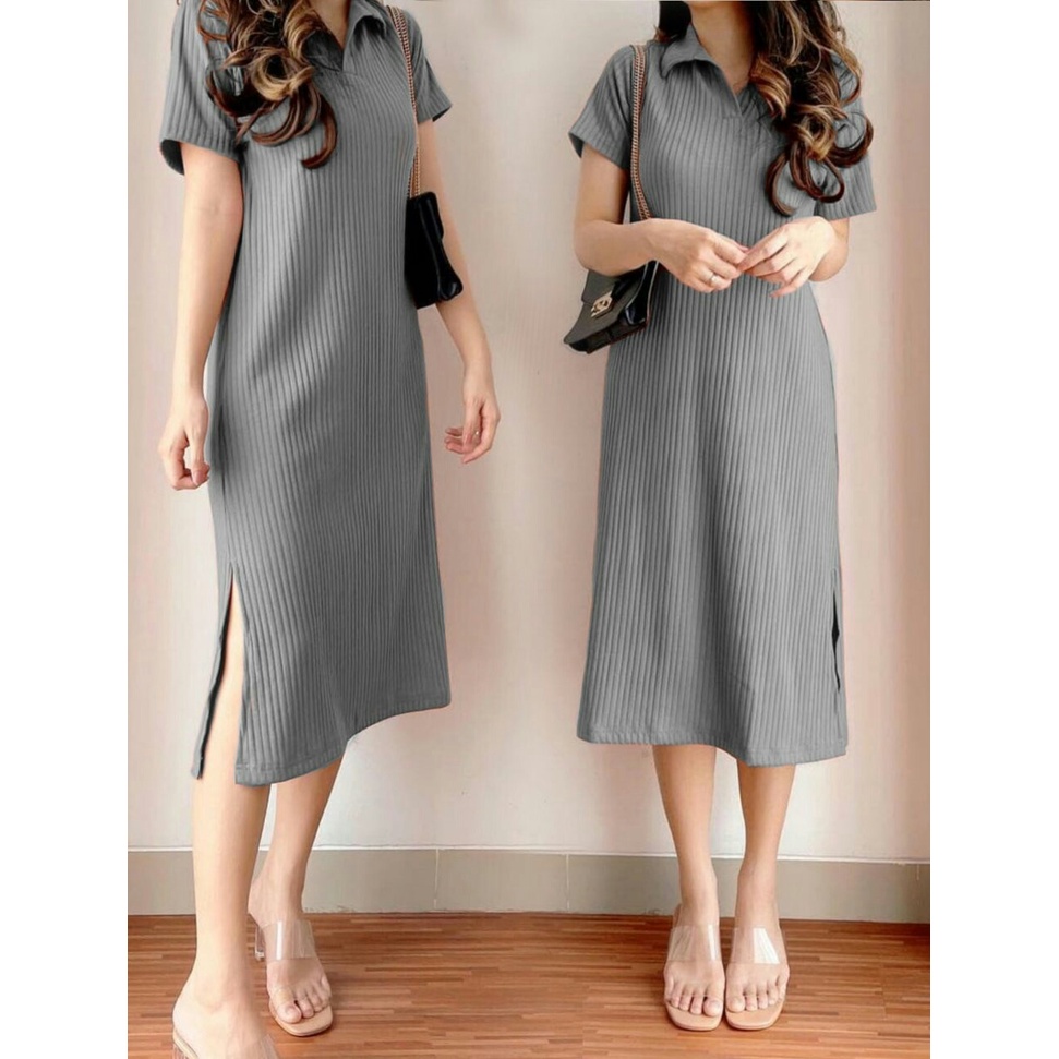 Dress Krias - Casual Dress Wanita Terbaru - Dress Rajut Perempuan - Pakaian Wanita