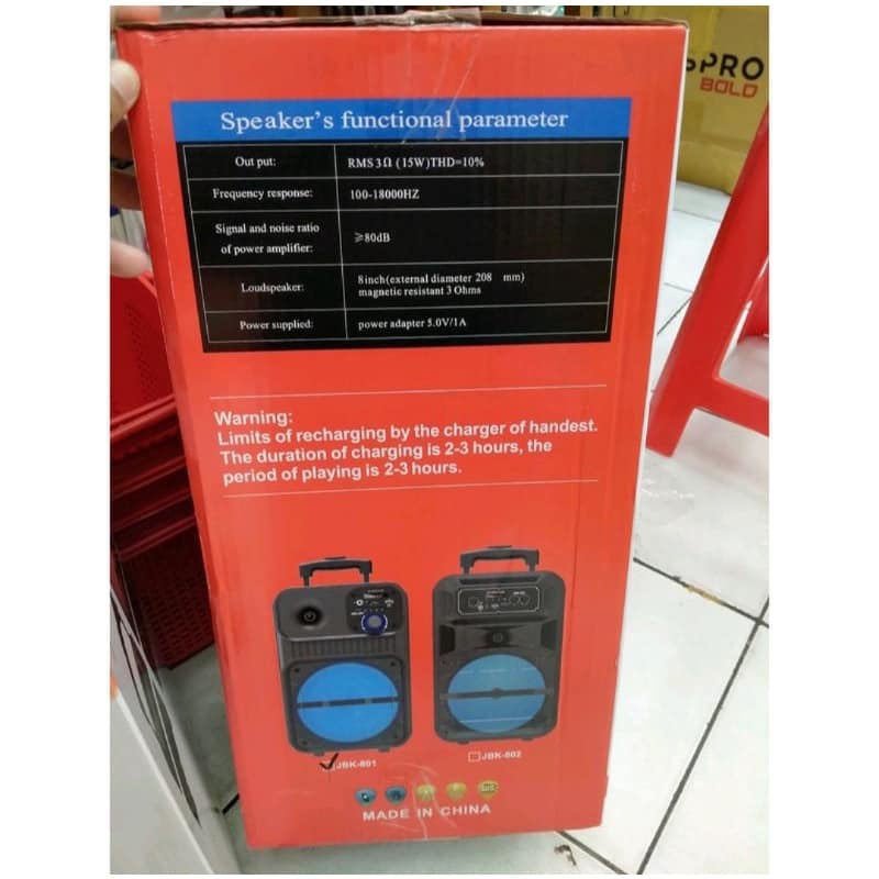 SPEAKER BLUETOOTH PORTABLE JBK-801 / 802 GRATIS MIC &amp; REMOTE CONTROL