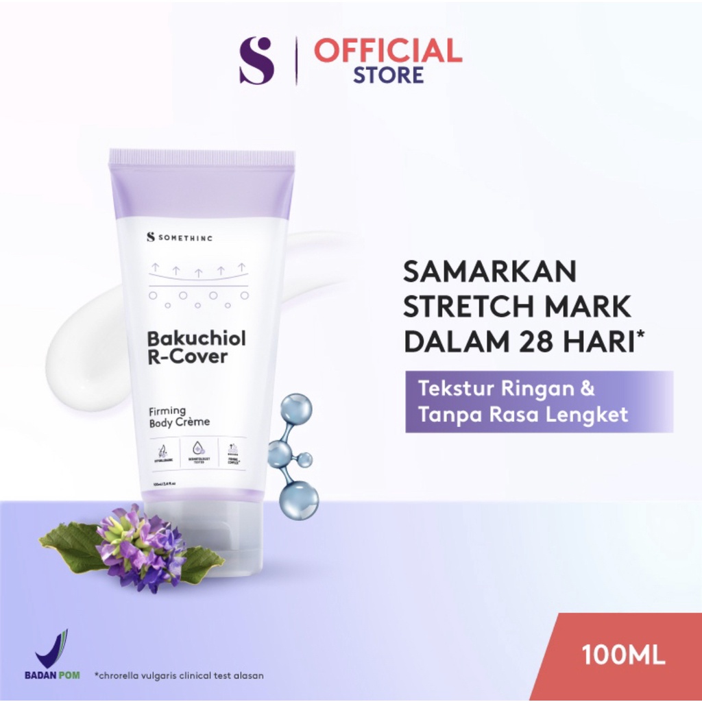 SOMETHINC Bakuchiol R-Cover Firming Body Crème - Krim Menyamarkan Strech Mark