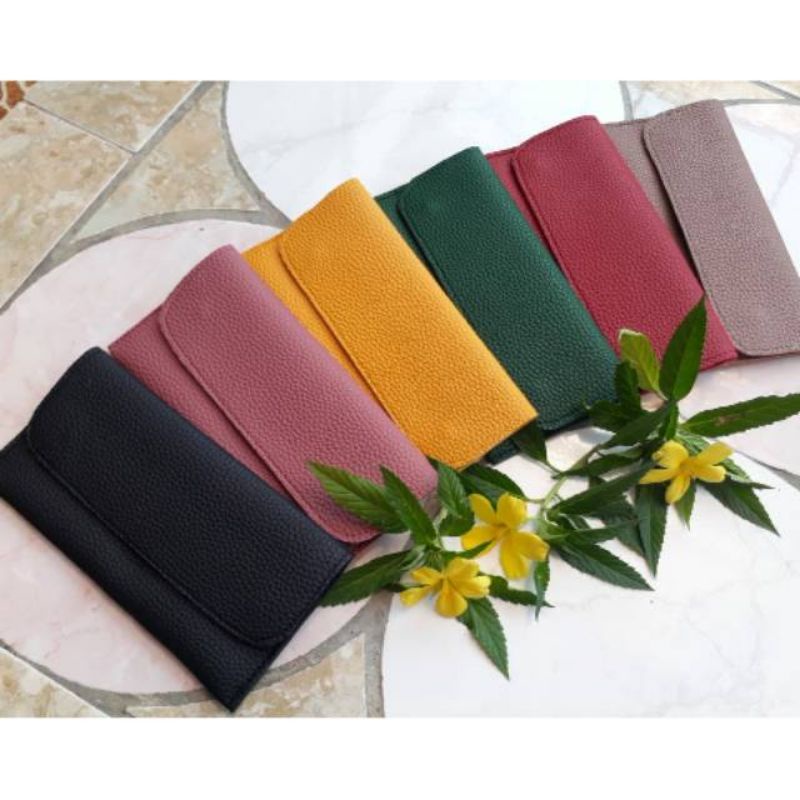 DOMPET VIRAL PAPIRUT CANTIK / DOMPET KARTU WANITA DOMPET KULIT JERUK / DOMPET PANJANG HP DAN UANG
