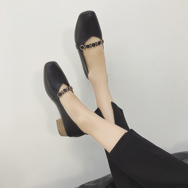 FD Sepatu Wanita Kerja Flatshoes Korean Hak tahu 3cm Terbaru KI-022