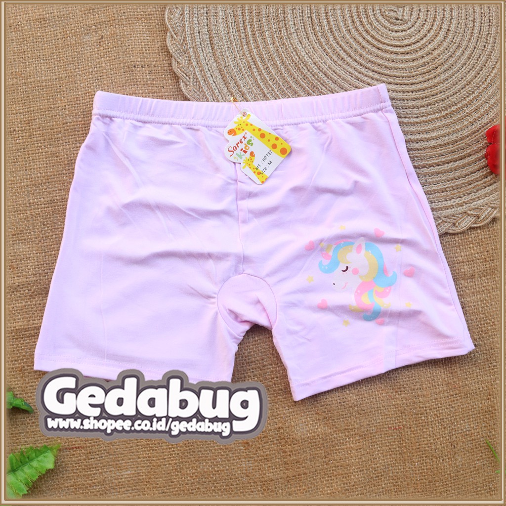 CD Boxer Anak Sorex kids HP787 Motif cewe | CD Super Soft | Gedabug