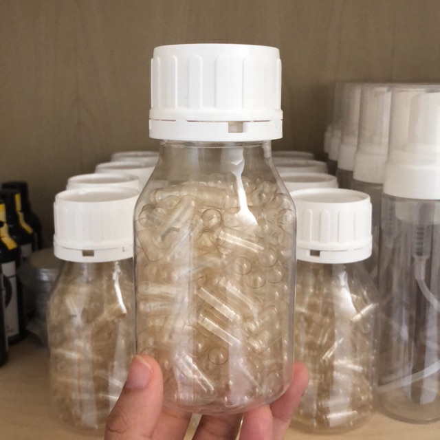 Vegetable clear capsule & Gelatine clear capsule (150pcs)