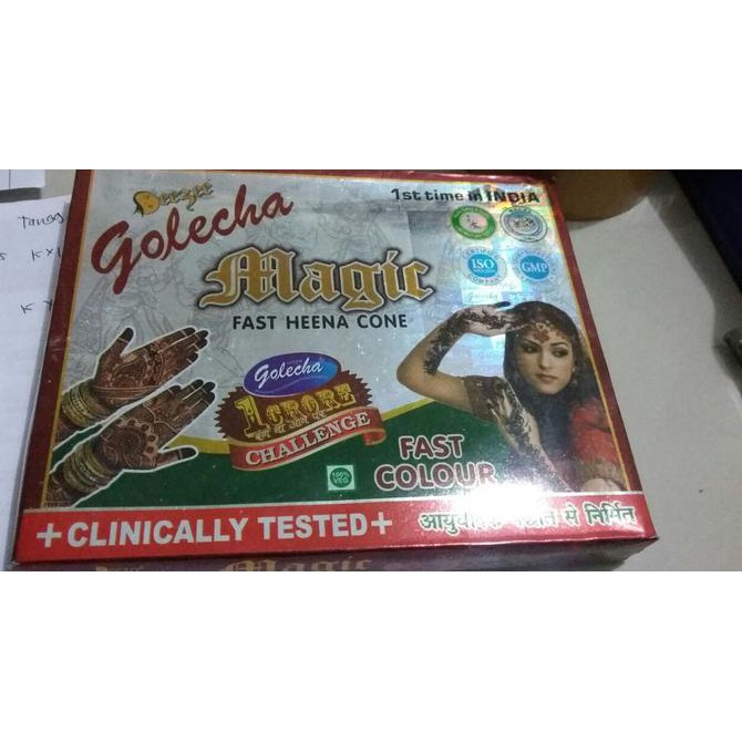 SUPER SALE Magic GOLECHA MAGIC HENNA PASTE NAIL ART Limited TERBARU