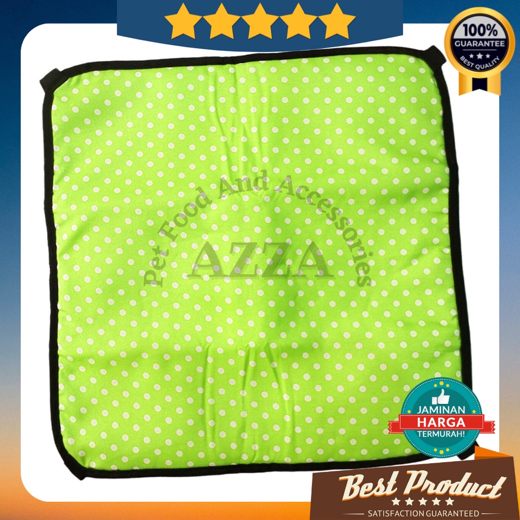 AYUNAN KANDANG KUCING HAMMOCK KUCING ANJING BAHAN FLANEL TEBAL-Polkadot Hijau Muda