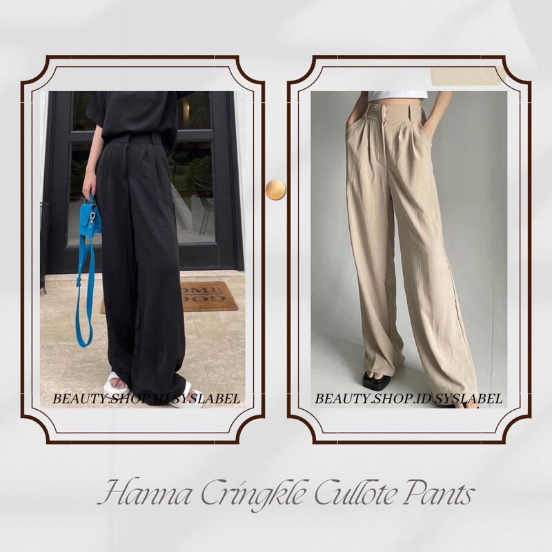 Hanna Cringkle Cullote Pants - Celana Wanita