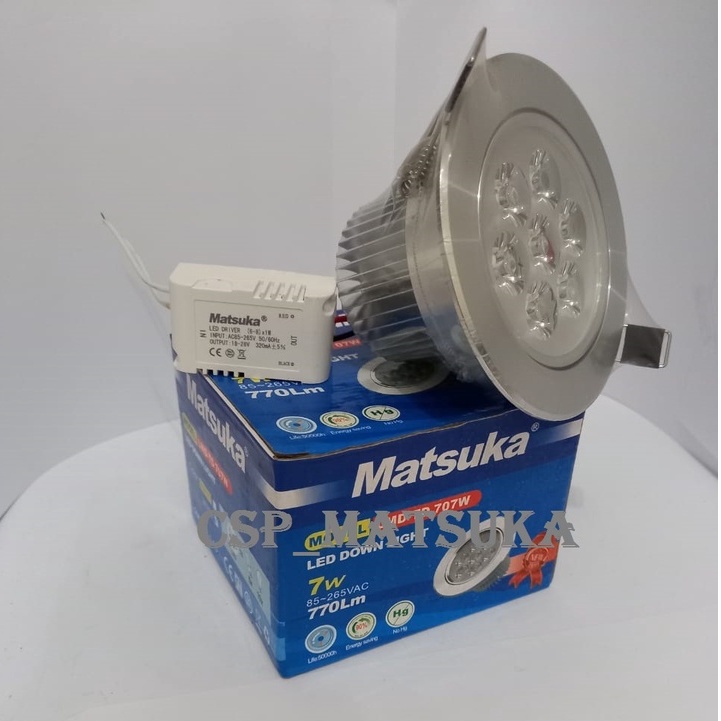 Downligt Led/ Lampu Led Tanam Cahaya Putih Dan Kuning Matsuka LMD707W - K/P