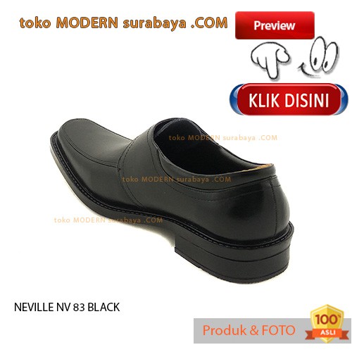 NEVILLE NV 83 BLACK sepatu pantovel pria casual