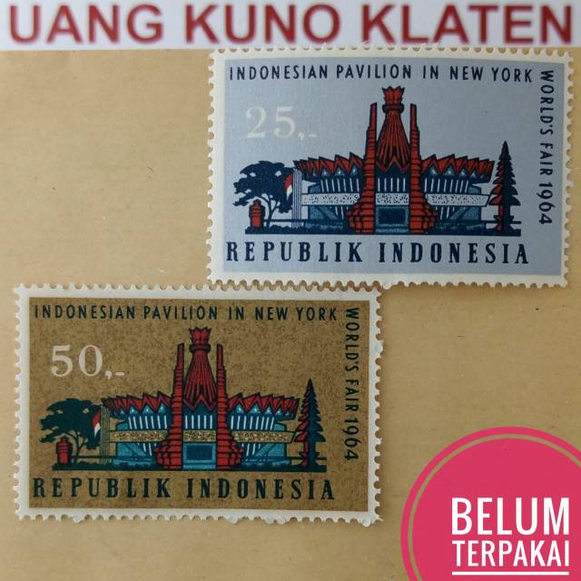 

Set Lengkap perangko Seri pekan Raya New York tahun 1964 kuno lama isi 2 pcs