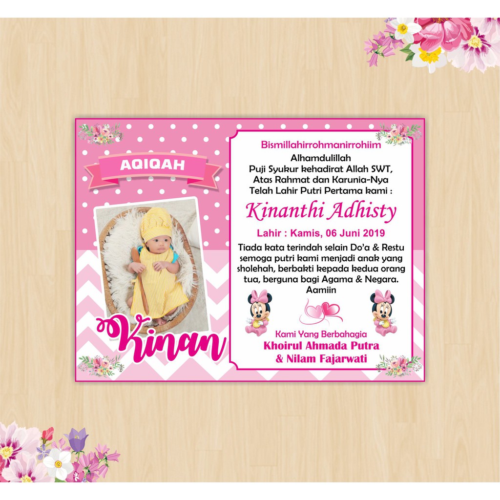stiker ucapan aqiqah / ucapan aqiqah / kartu ucapan aqiqah / selapanan / ucapan tasyakuran / aqiqah