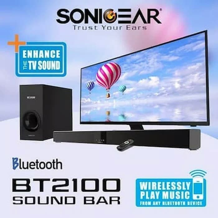 SONICGEAR BT2100   Bluetooth soundbar with Subwoofer   Hitam
