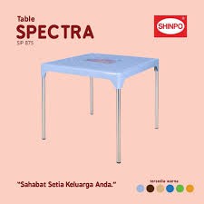 Meja Segi Spectra SIP 875 Shinpo Meja Makan Plastik