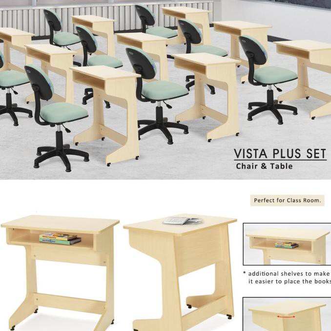 Set Meja Belajar Anak + Kursi Belajar Anak Indachi Vista Plus Set Jesikaya