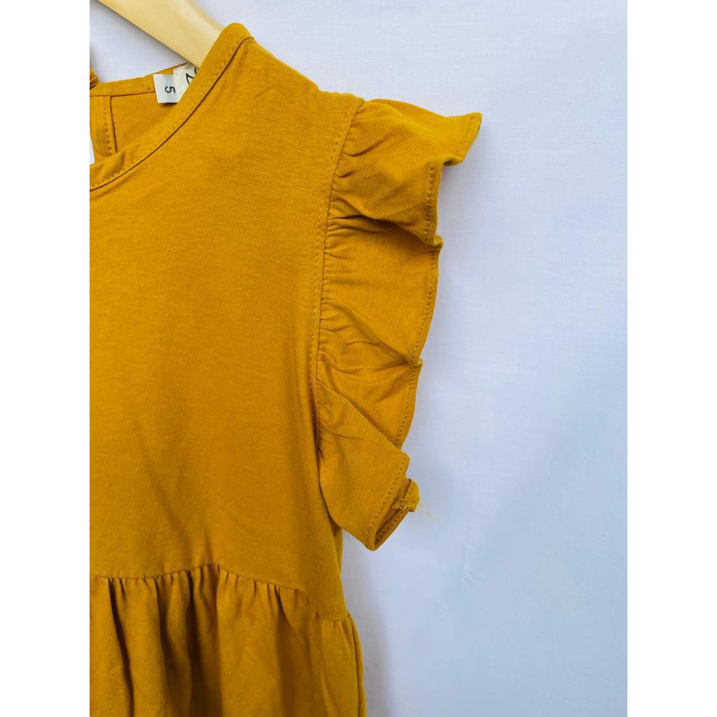 Dress Anak Lily Warna Mustard Dress Anak Murah Neeca Kiddos Size 1-5 Tahun