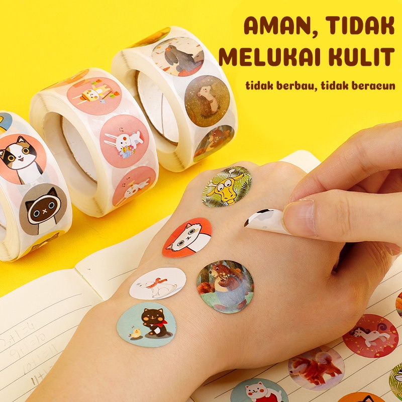 500 Pcs/Roll Stiker Motivasi Anak Reward Sticker