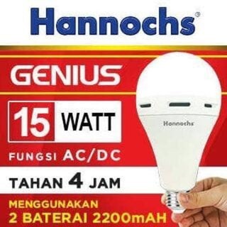 Lampu LED Emergency Hannochs Genius 15W Sentuh Tangan