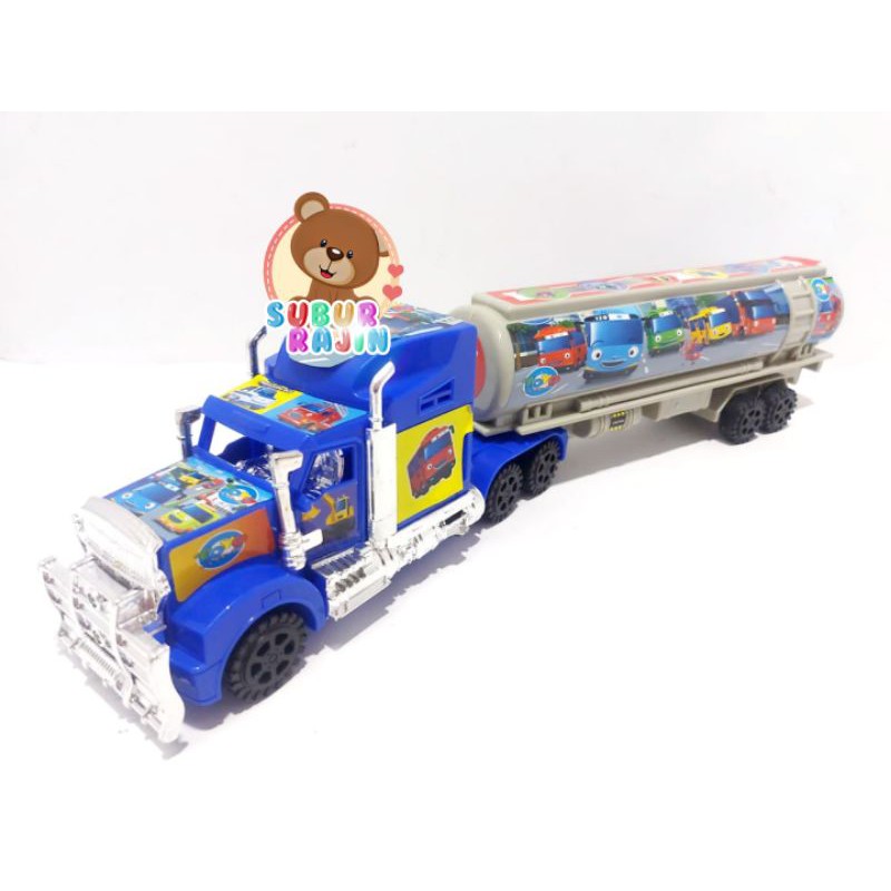 Mainan mobil truck tangki dan box super panjang