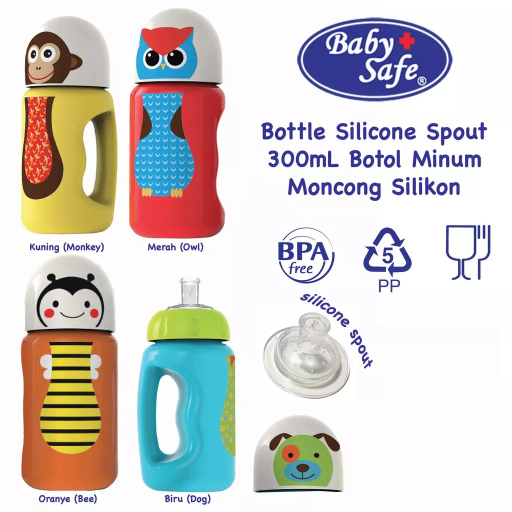 Baby Safe Soft Silicone Spout SK005 botol belajar minum anak