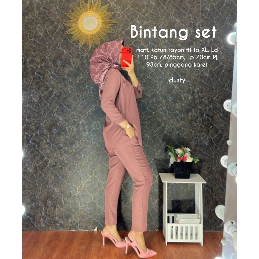 BINTANG SET CELANA WANITA KATUN PREMIUM