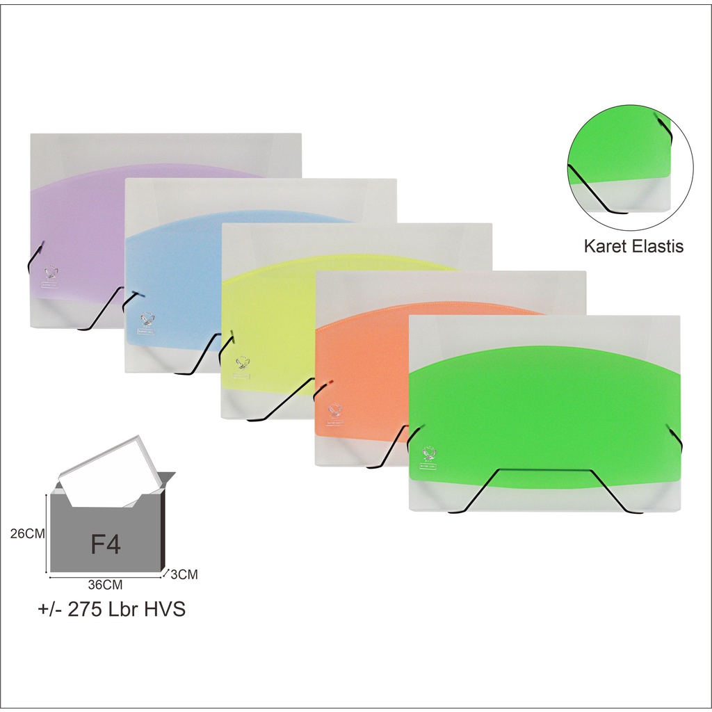 

Carry File Box Banded Tali Karet Elastis EAGLE F4/Folio Two Tone