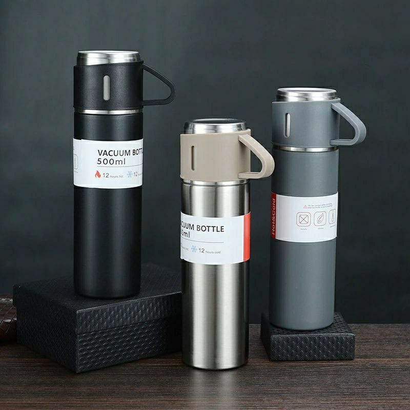 TERMOS SET POLOS/VACUUM FLASK SET/TERMOS PLUS CANGKIR/TERMOS SET AESTHETIC