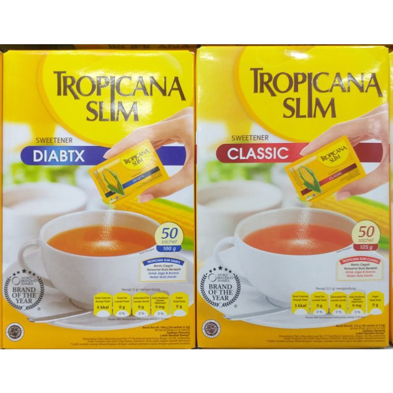 

tropicana slim sweetener classic & diabtx 50 sachet